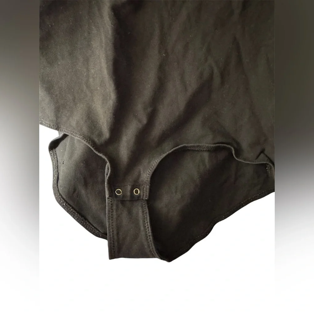 J.Crew Factory Mockneck bodysuit with button shoulders - Picture 3 of 6